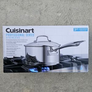 Cuisinart Professional Series Stainless Steel Cookware. 3 Qt Saucepan With Lid.